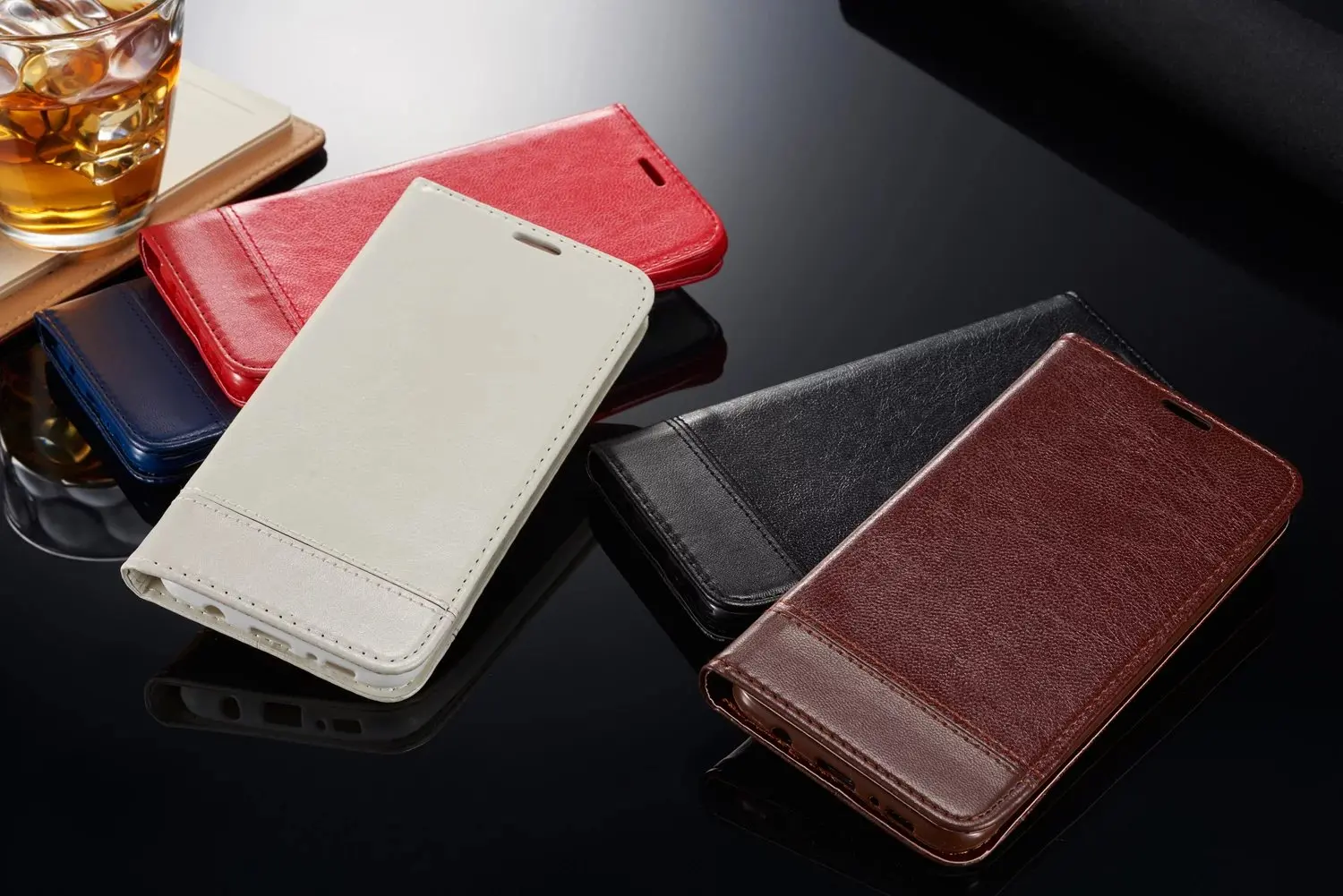 

For Iphone 5 5s Se 6 6s 7 Plus Samsung Galaxy S6 S7 Edge S8 Note Soft Leather Case Wallet Flip Cover Card Man Lady New Arrivals