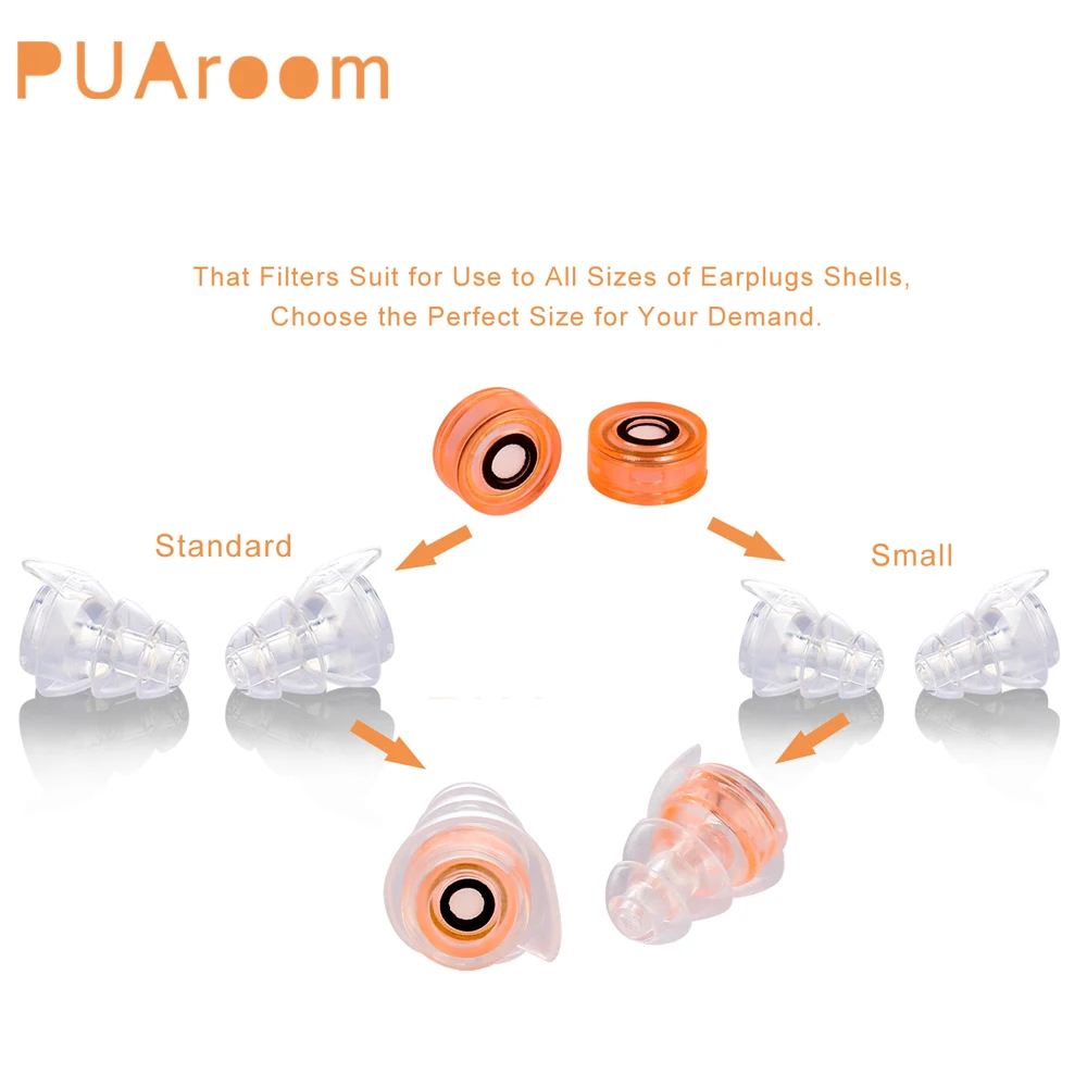 PUAroom High Fidelity EarPlugs With Case&2 Different Sizes Reusable Noise Cancelling Earplugs for Musicians Concerts DJ and More PUAroom High Fidelity EarPlugs With Case&2 Different Sizes Reusable Noise Cancelling Earplugs for Musicians Concerts DJ and More