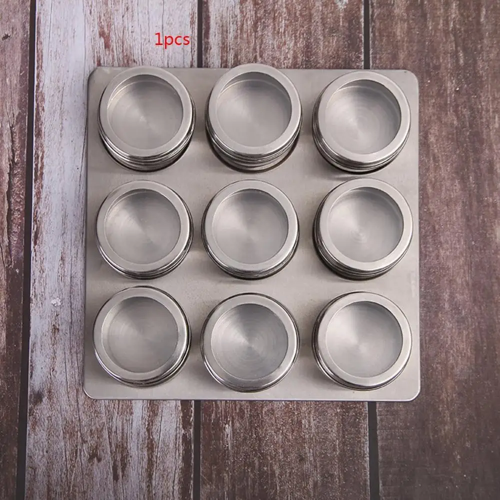 Stainless Steel Visible Seasoning Jar Magnetic Barbecue Seasoning Box Kitchen Spice Jar Stainless Steel Tank