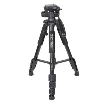 

Q111 Portable Pro 55-inch Tripod Compact Lightweight Camera Stand with Quick Release Pan Head Plate for Digital SLR