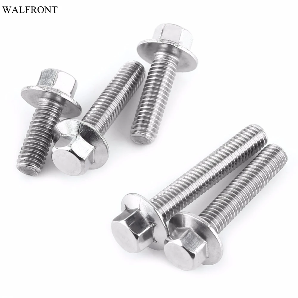 Buy 10 pcs/pack M6/M8 Flange Bolt Hex Drive Flange