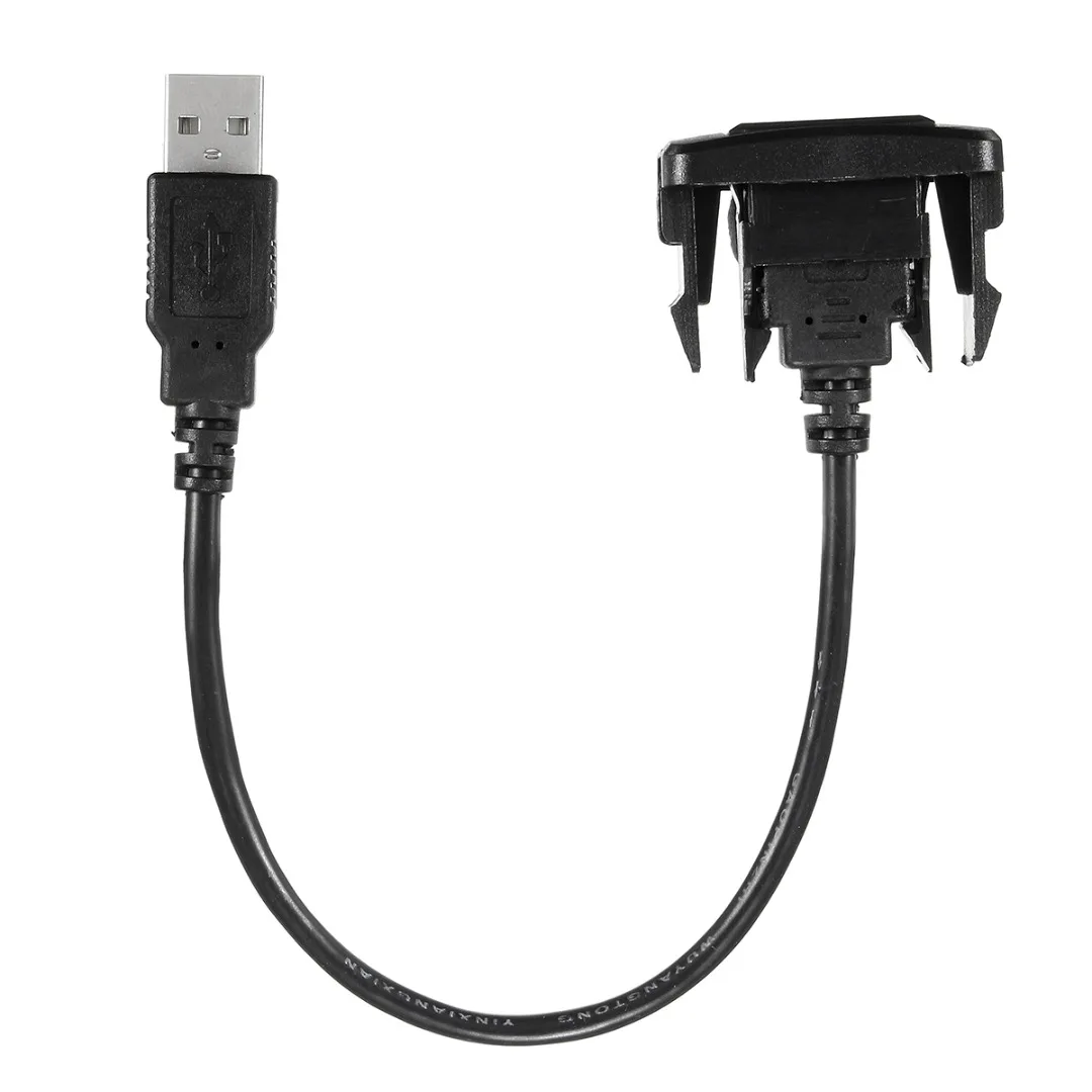 JX-LCLYL Car Dashboard Flush Mount 2.0 USB Extension Lead Cable Adapter Cord For Toyota