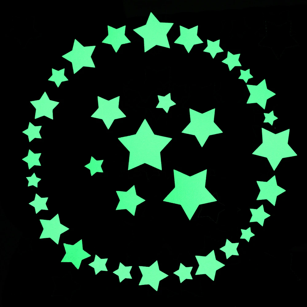  Glow in the Dark Stars  Stickers for Ceiling Decoration 