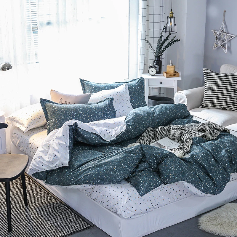

Wave Point Home Textile Printed For Teen Kid Bedding Set Bed Cover Bed Sheet Duvet Cover Pillowcase Bed Linen Bedclothes Queen