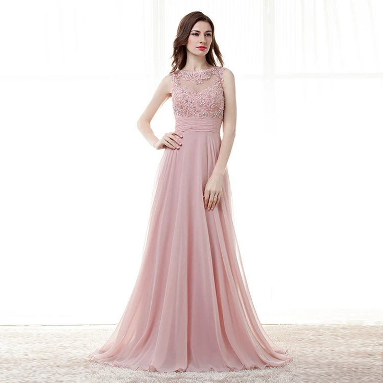 pale pink evening gown