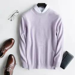 100% из чистого кашемира, вязаный пуловер человек Oneck свитер с длинными рукавами Мужская одежда 12 цветов Высокое качество для мужчин свитеры