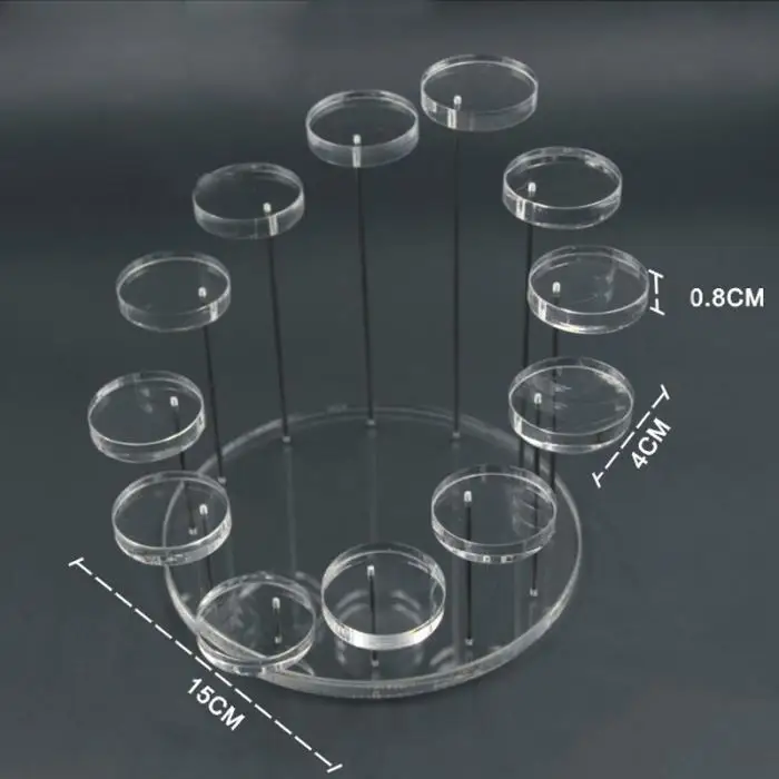 12 поднос ювелирных изделий дисплей стенд прозрачный акриловый Органайзер кольцо серьги браслет цепочки и ожерелья Показать держатель Полка инструмент KQS8