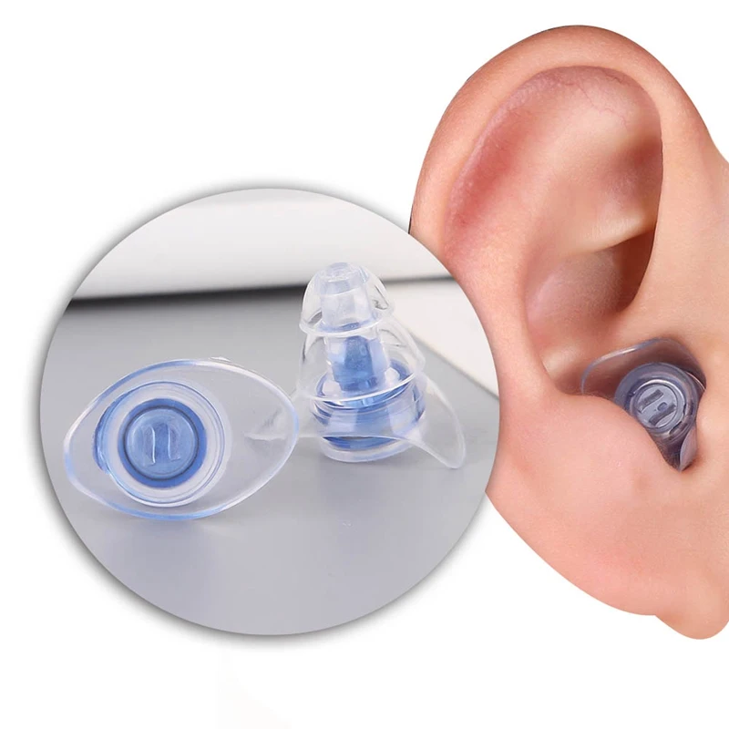 

1 Pair Soft Silicone Ear Plugs Ear Protection Reusable Professional Music Earplugs Noise Reduction For Sleep Bar Bands Sport