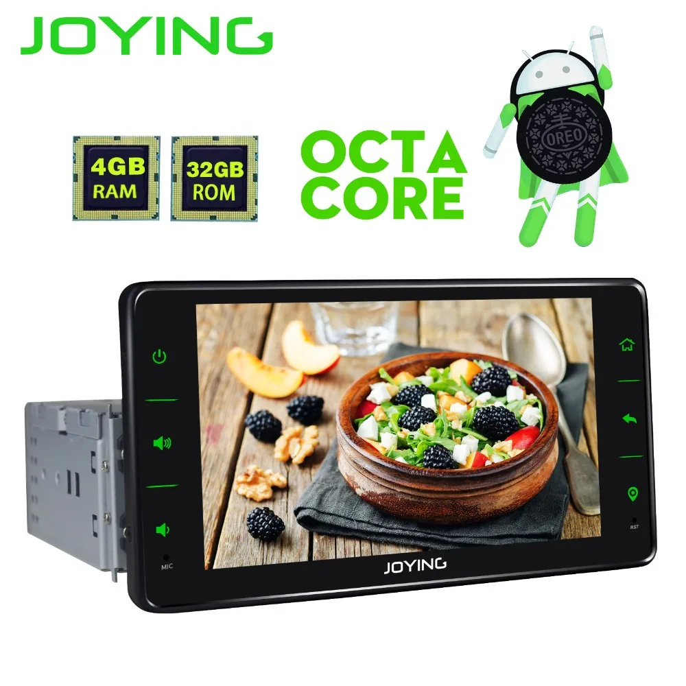 

9"2.5D Curved Touch Screen Single Din Octa Core 4GB+32GB Universal Android 8.1 Car Stereo Radio Multimedia OBD Player Head Unit