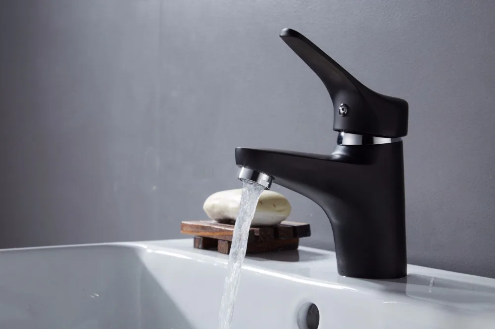 Новый стиль черный Цвет инновационных моды Стиль дома ванна бассейна кран холодной и горячей водой краны ванной смеситель B555