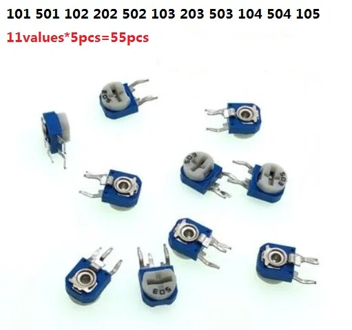 

13values*5pcs=65pcs RM-063 adjustable resistor kit SET 100 ohm-1M potentiometer 101 501 102 202 502 103 203 503 104 504 105 R/K