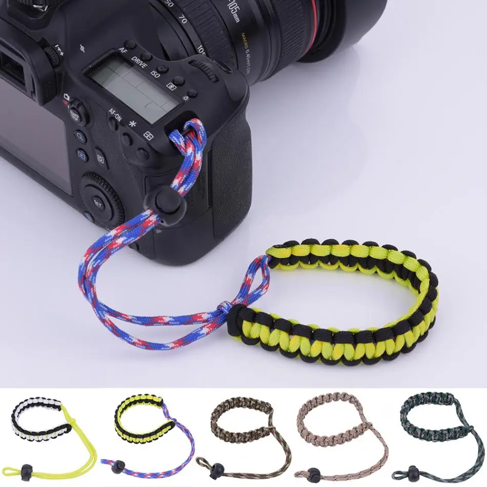 Camera Wrist Strap Outdoor Emergency Survival Paracord Bracelet for