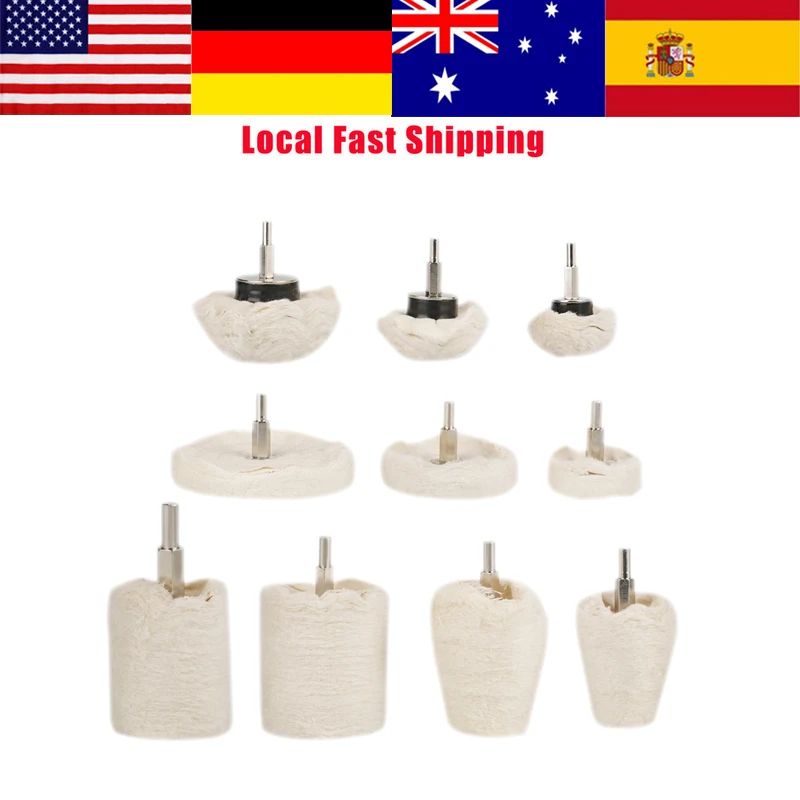 Buy 10Pcs/lot Various Polishing Pads Kit Mop Buffing