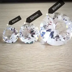75 штук каждого размера 40 мм 50 мм 80 мм прозрачный кристалл алмаза гравировка