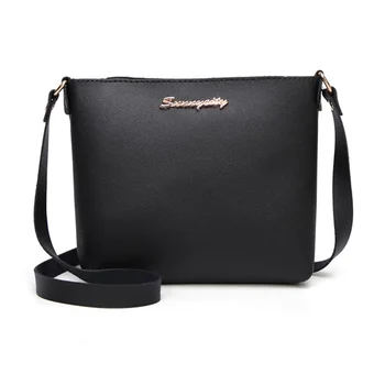 

Fashion Women Solid zipper Shoulder Bag Crossbody Bag Messenger Phone Coin Bag Small korean Style Black