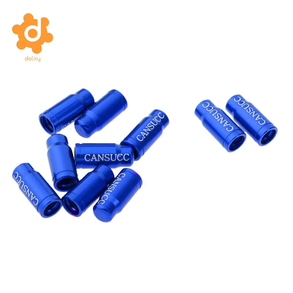 dolity 10Pcs Aluminum Alloy Presta /Schrade Valve Stem Caps Dust Covers For Road Mountain MTB Cycling Bicycle Bike Tire Tube