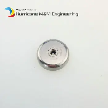 

10pcs Mounting Magnet Diameter 36mm Clamping Pot Magnet Female Thread Neodymium Lifting Magnet Permanent Strong Holding Magnet