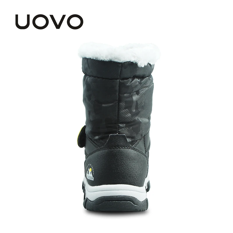 UOVO Дети Снегоступы Bottes Теплая Зима Ребенок Сапоги средний Икры для Мальчиков