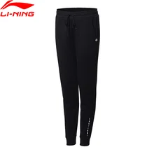 Li-Ning, женские баскетбольные спортивные штаны BAD FIVE, обычная посадка, 88% хлопок, 12% полиэстер, удобные спортивные штаны AKLN002 WKY153