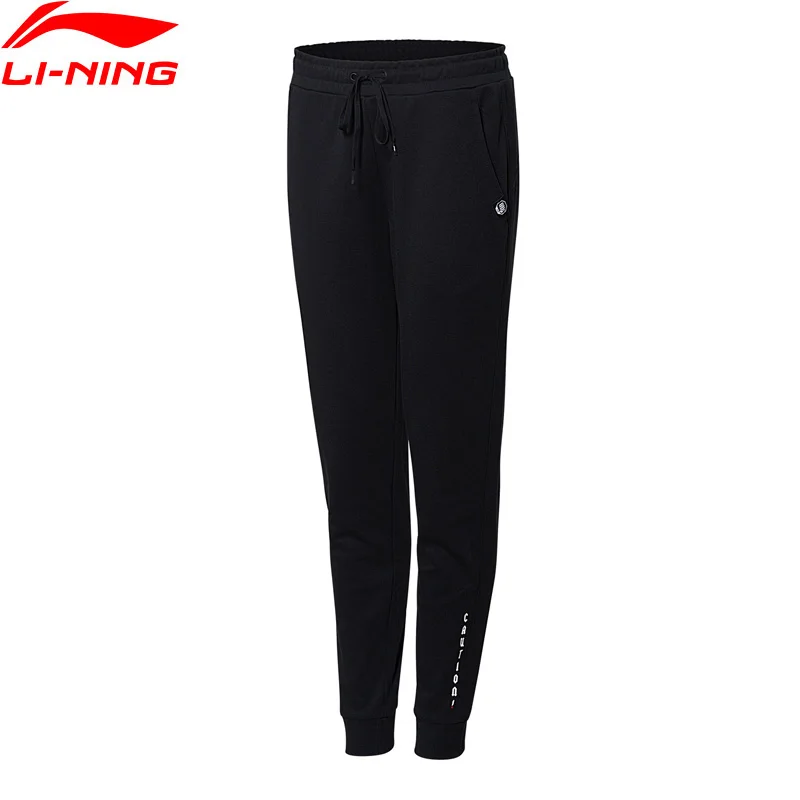  Li-Ning женские баскетбольные спортивные штаны с подкладкой из полиэстера 88% хлопок 12% удобные спортивные штаны AKLN002 WKY153. 