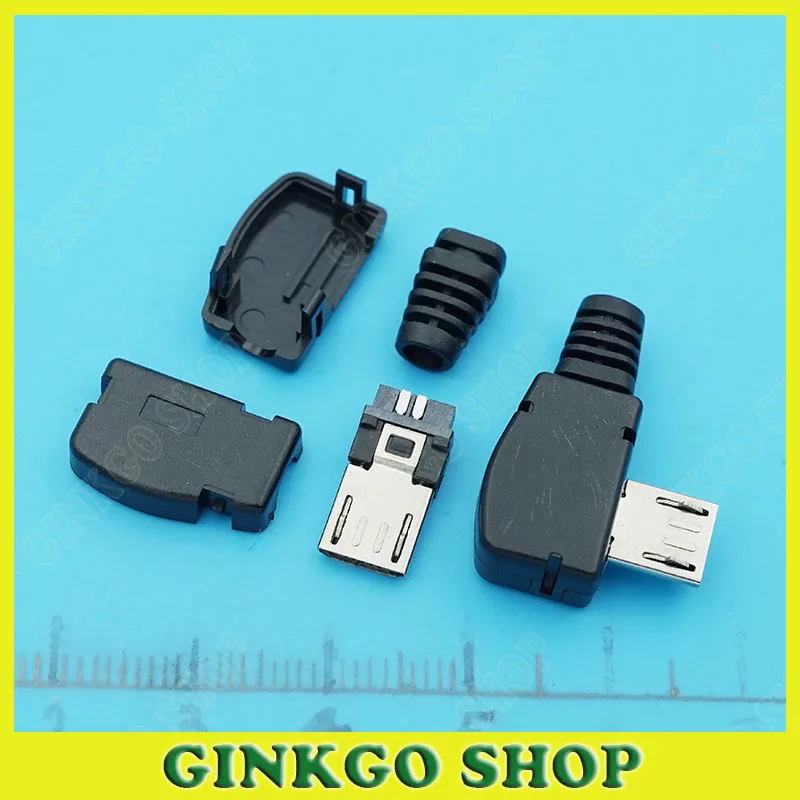 US $89.99 1000setslot 4 in 1 90 Degree Soldering Type MICRO USB 5P Male Plug Connectors DIY Accessories