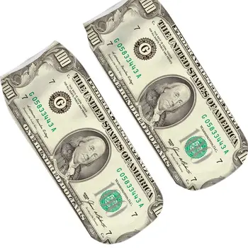

Hot New Funny 3D Dollar Print Women Men Socks Casual Unisex Cotton Low Cut Ankle Socks SMA66