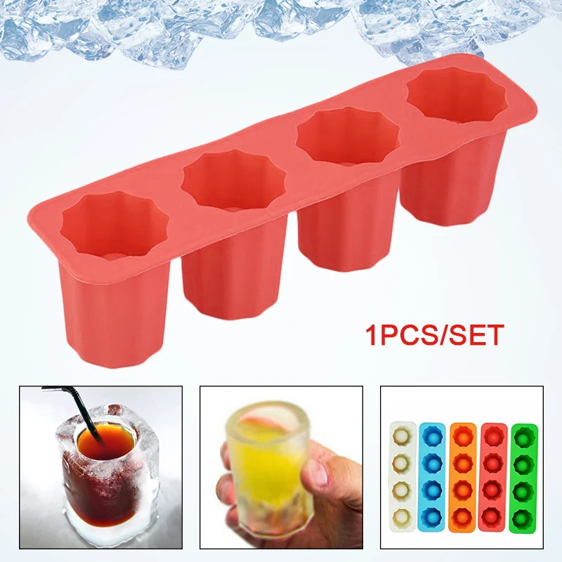 Ices лоток формы «Стакан» 4 сетки кубики бокалы для вина прессформы для летнего напитка WXV продажа