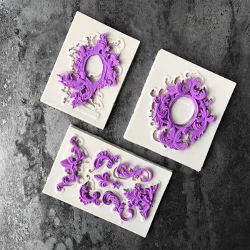 

1PC Retro Frame Pendant DIY Silicone Mold Dried Flower Jewelry Accessories Tools Equipments Resin Molds