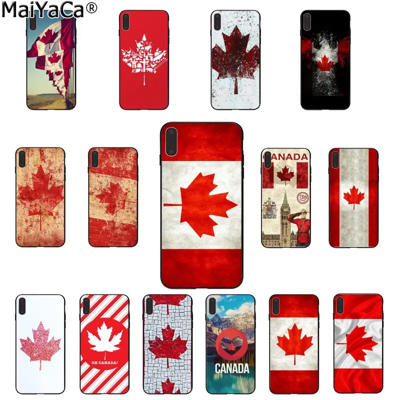 

MaiYaCa Canada flag DIY Printing Drawing Phone Case cover Shell for iPhone 8 7 6 6S Plus 5 5S SE XR X XS MAX Coque Shell