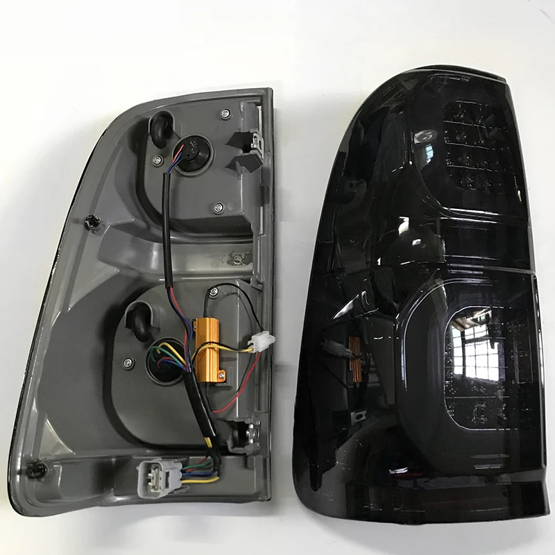 Светодиодный задний светильник, задний фонарь, подходит для FOT HILUX VIGO 2012-, Автомобильный светодиодный задние тормозные огни, черный светильник, автомобильные аксессуары, автомобильная лампа