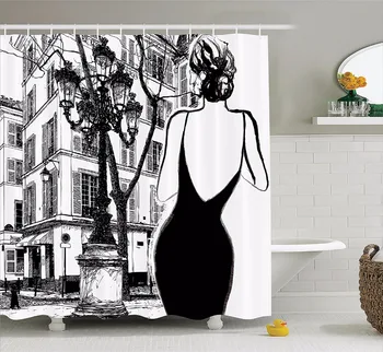 

High Quality Arts Shower Curtains Street Sexy Girls In New York City Bathroom Decorative Modern Waterproof Shower Curtains