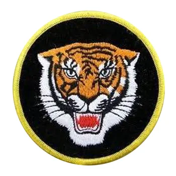 

Tiger Garment Labels For Clothing Made by Twill with Mmerrow Border and PVC Backing Accept Custom MOQ50pcs free shipping