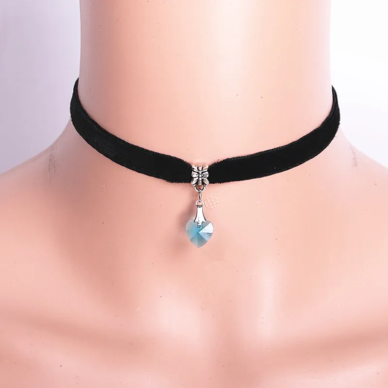 

2018 Kolye Moana Top Fashion Maxi Necklace Collier Collares Lolita Gothic Girl Handmade Vinyl Transparent Double Spikes Choker