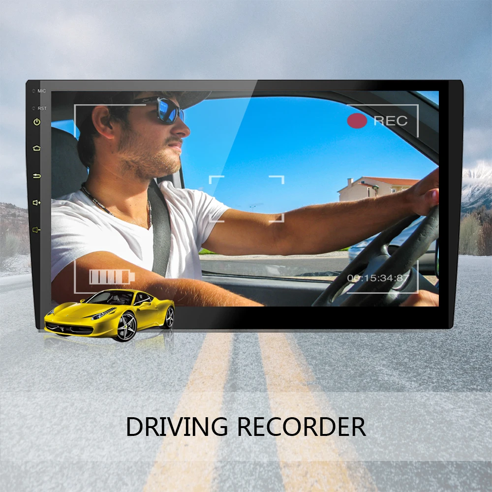 Podofo 2 din Android 8,0 wifi Автомобильный мультимедийный плеер авторадио 10,1 ''Автомобильный CD/DVD плеер сенсорный экран Аудио Стерео gps навигация