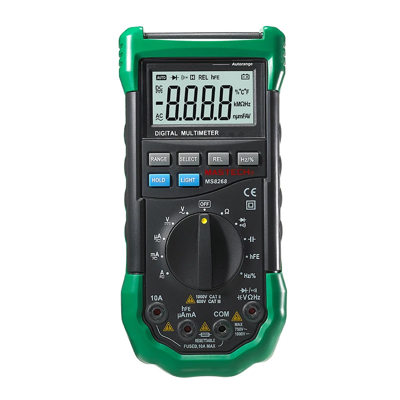 Mastech MS8268 Digital Multimeter Sound&Light Alarm Capacitance Frequency Meter Mastech MS8268 Digital Multimeter Sound&Light Alarm Capacitance Frequency Meter