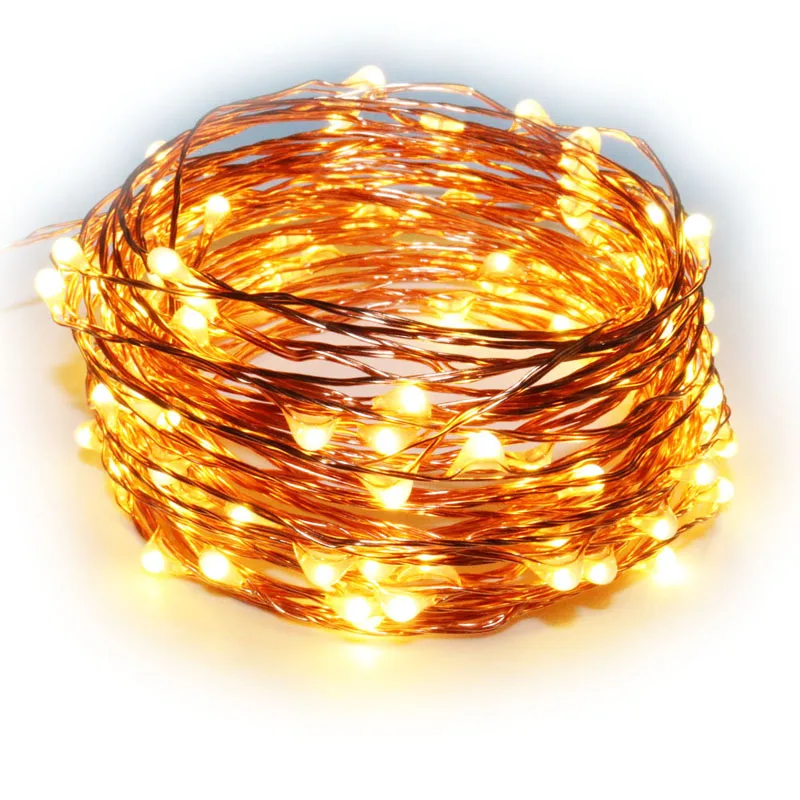 20x 10m 33ft 100 soft warm white brown copper wire led starry lights fairy string holiday ...