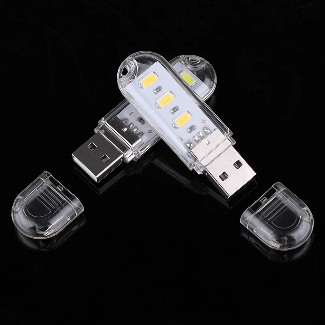 1 шт. 3 светодиодных USB ночник брелок настольная лампа для чтения Кемпинг книжная