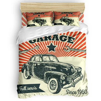 

Car Race Since 1960 4 Pcs Bedding Sets Duvet Cover Sets New Year's Day Easter Sunday Memorial Day Microfiber Childrens Toddler