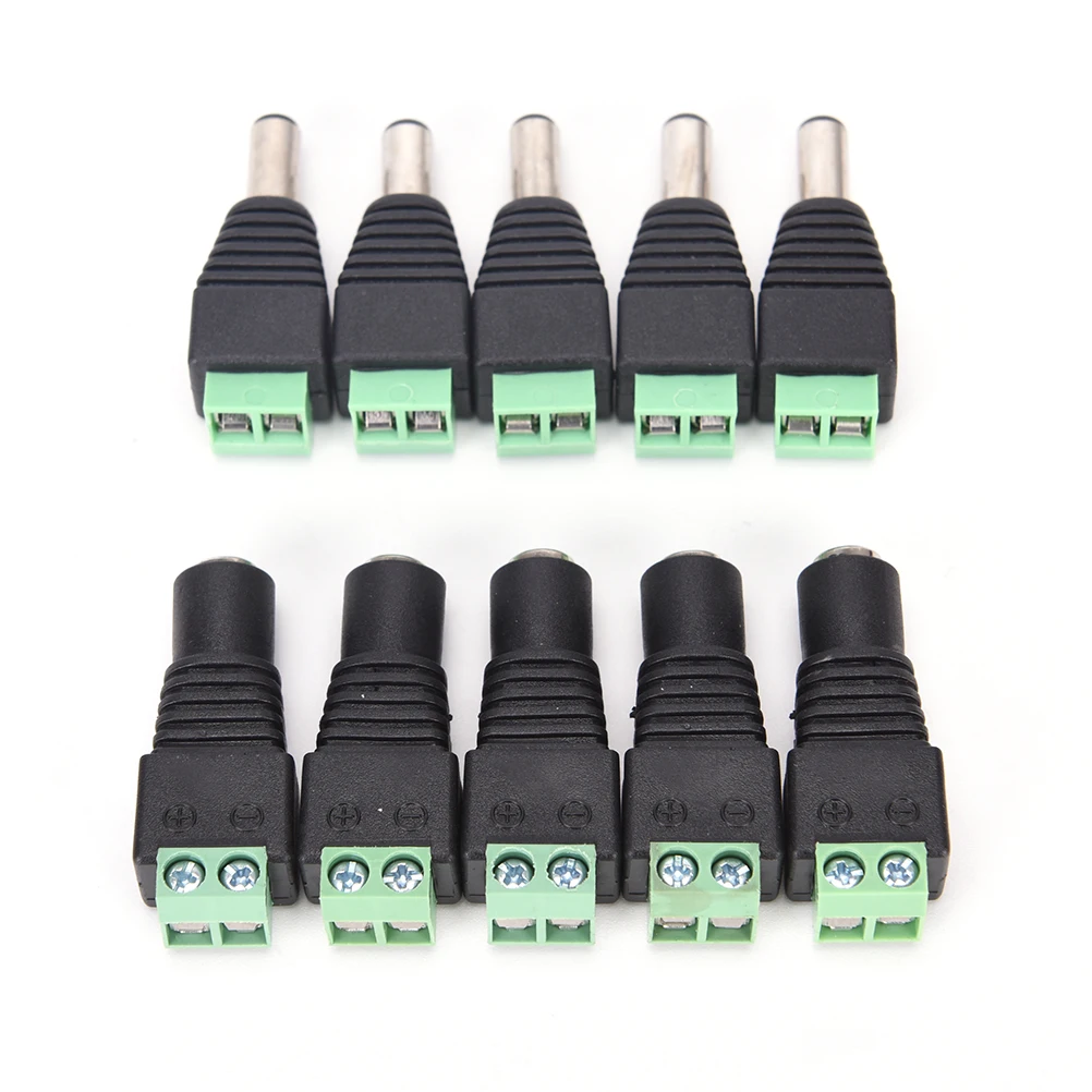 2Pcs 2.1 x 5.5mm DC Power Female Plug Jack Adapter Connector for CCTV LED Strip Light | Компьютеры и офис