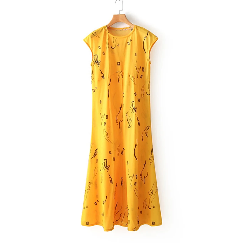 Women's Clothing Dress 2019 Printed Short-Sleeved Straight Round Neck Dress Ms Summer Street Sexy Leisure Temperament Clothing