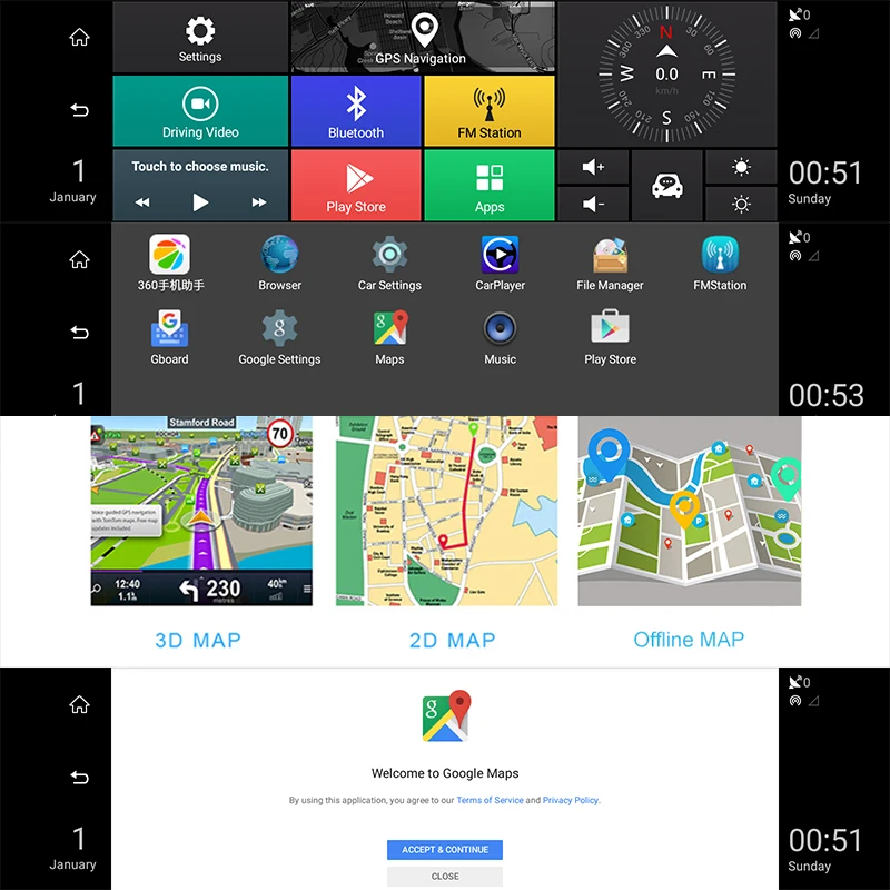QUIDUX 4 канальный Автомобильный видеорегистратор камеры 10 &quot2g + 32g 8 Core 4G Android gps