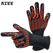 Aiee 1 пара термостойкие толстые силиконовые перчатки для приготовления пищи, выпечки барбекю, духовки, перчатки для барбекю, гриля, варежки для мытья посуды, перчатки для кухни