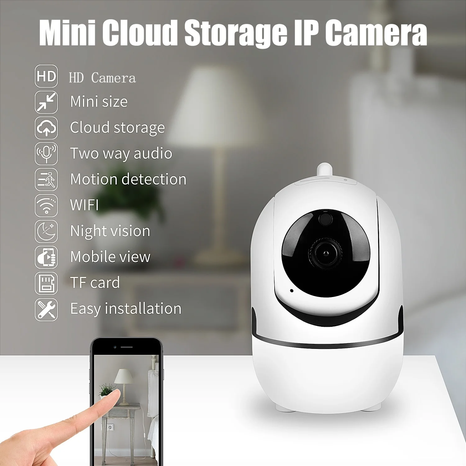 

GOOJODOQ HD 1080P Wireless Wifi Camera Intelligent Auto Tracking Of Human Home Security Surveillance CCTV Network IP Camera