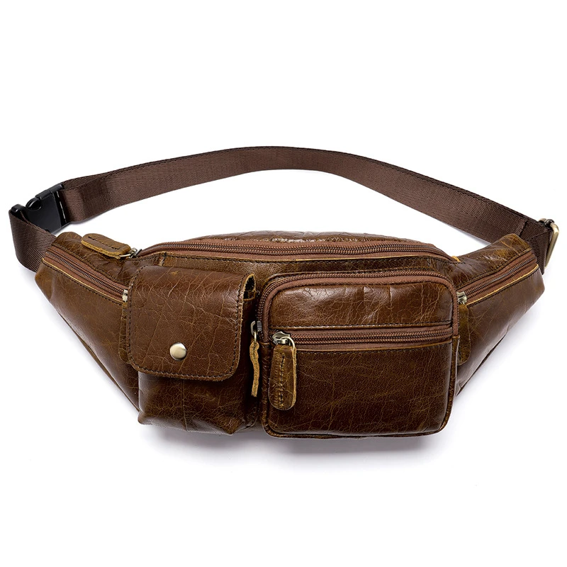 Riñonera de cintura para hombre, bolso de cuero genuino, cinturón para  teléfono, bolso de pecho para hombre bolsa de deportes - AliExpress Maletas  y bolsas