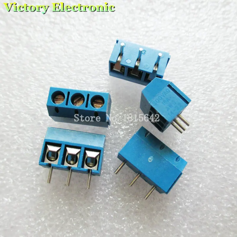 

10PCS/Lot KF301-3P KF301-5.0-3P KF301 Screw 3Pin 5.0mm Straight Pin PCB Screw Block
