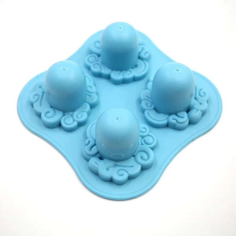 Funny New Tricks Party Drinking Mini Silicone Ice Trays 3D Octopus DIY Freeze Chocolate Molds Ice Cube Tray Mold Lattice