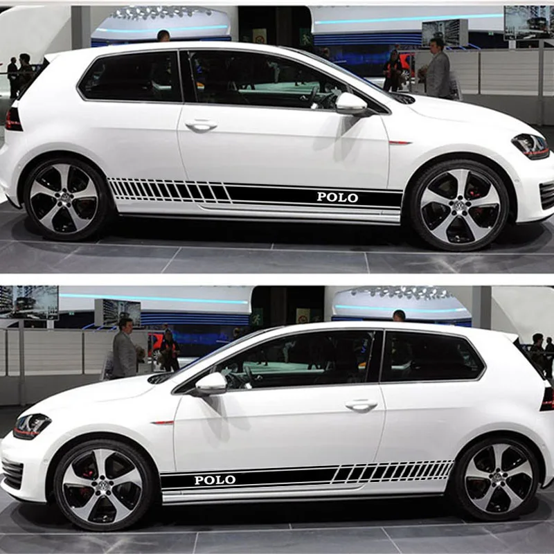 Автомобильная боковая наклейка 2 шт. для Volksagen Golf6 Golf 7 mk6 mk7 R36 R20|Наклейки на