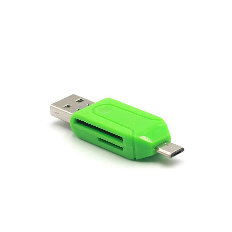 10 шт. 2 в 1 USB OTG кардридер Micro USB OTG TF/SD кардридер телефон удлинитель-переходник Micro USB OTG адаптер