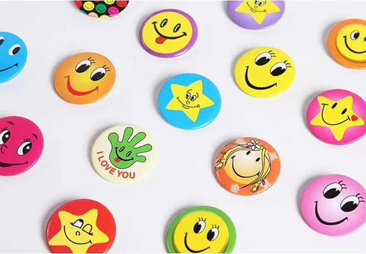 20p kawaii круглые smiley face Micro chapter pin значки для рюкзака одежда платье Шарф Брошь металлические шпильки для бейджей diy рукоделие брошь