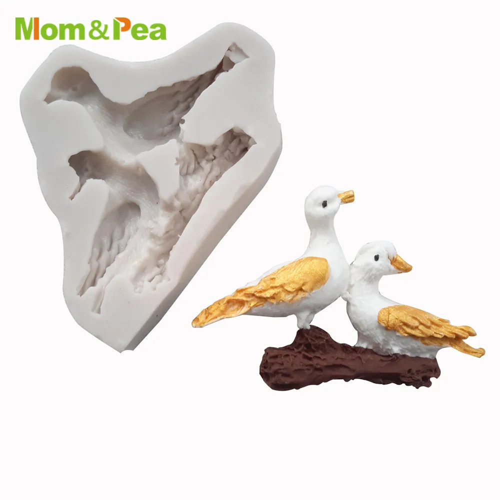 Силиконовая форма в форме птицы Mom &amp Pea MPA0744 украшение для торта 3D помадки